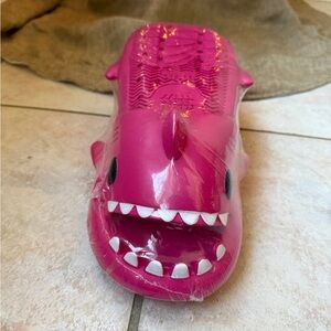 Kids Pink Shark Slip-On Shoes